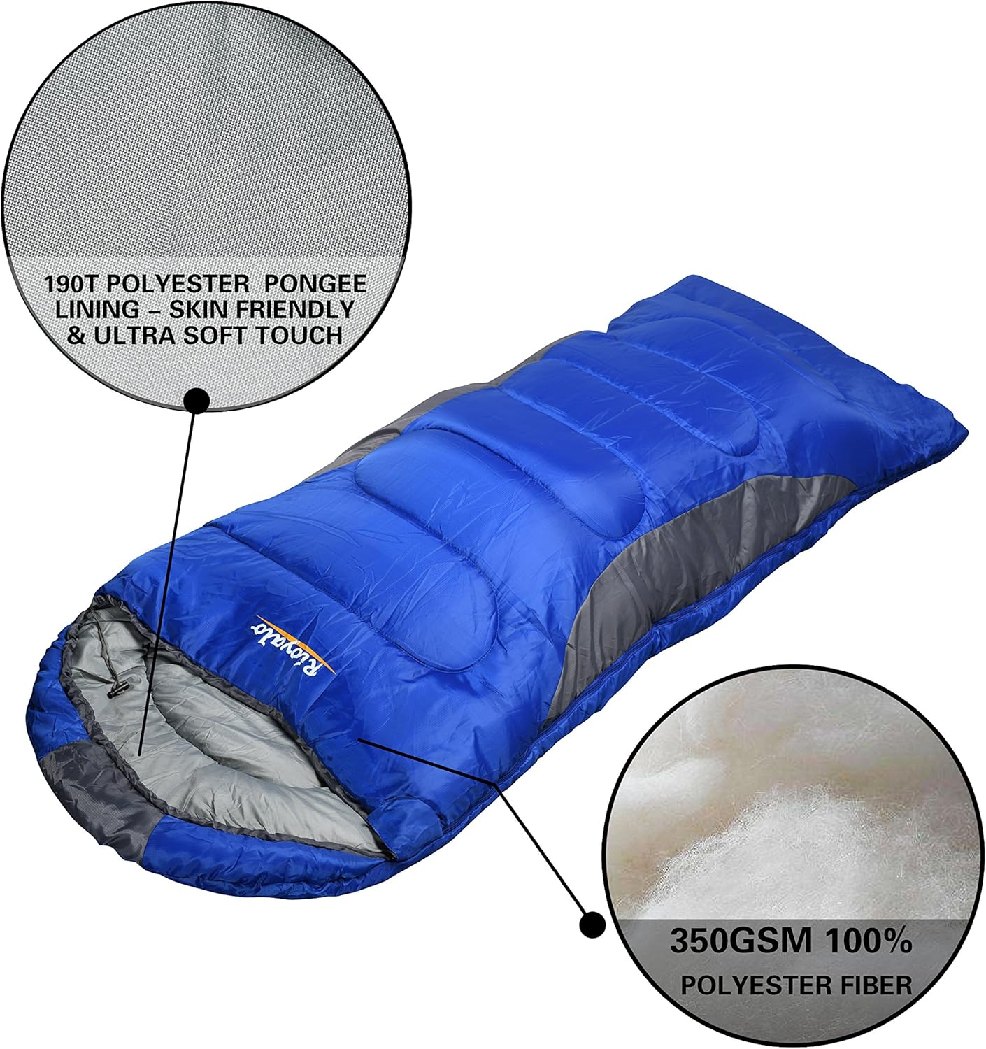 0 Degree Winter Sleeping Bags for Adults Camping (450GSM) - Temp Range (5F–32F) Portable Waterproof Compression Sack- Camping Sleeping Bags for Big and Tall in Env Hoodie: Backpacking Hiking 4 Season - Image 3