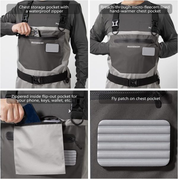 BASSDASH FW08 Men’s Breathable Waders Waterproof Fly Fishing Chest Fishing - Image 5