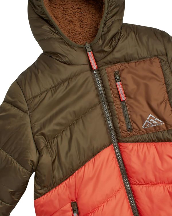 Boys' Reversible Jacket - Quilted Hooded Puffer Reversible to Sherpa Outerwear Jacket for Boys (Sizes: S-XL) - Image 4