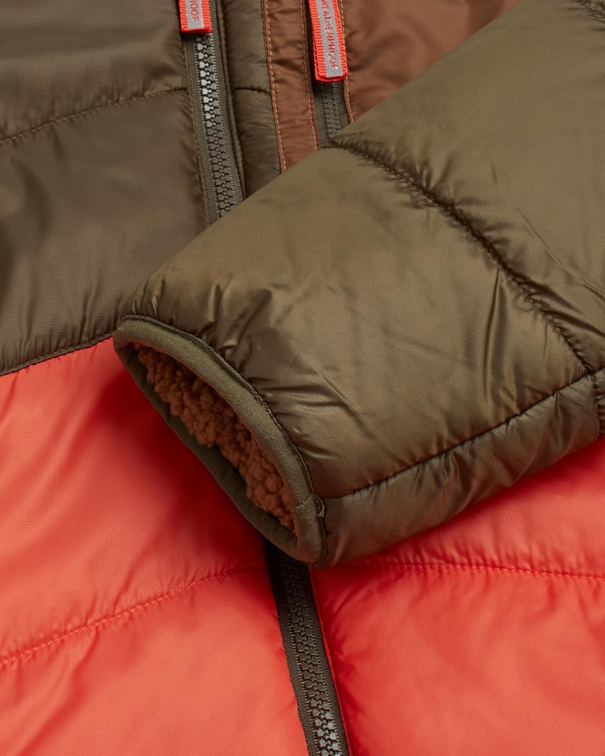 Boys' Reversible Jacket - Quilted Hooded Puffer Reversible to Sherpa Outerwear Jacket for Boys (Sizes: S-XL) - Image 5